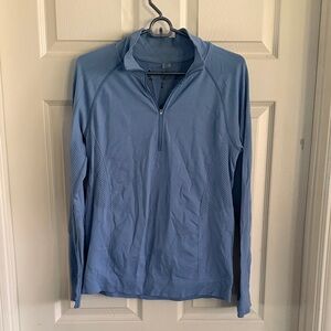 Zella Sky Blue Quarter-Zip Pullover